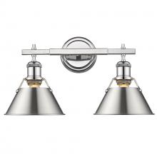  3306-BA2 CH-PW - Orwell CH 2 Light Bath Vanity in Chrome with Pewter shades